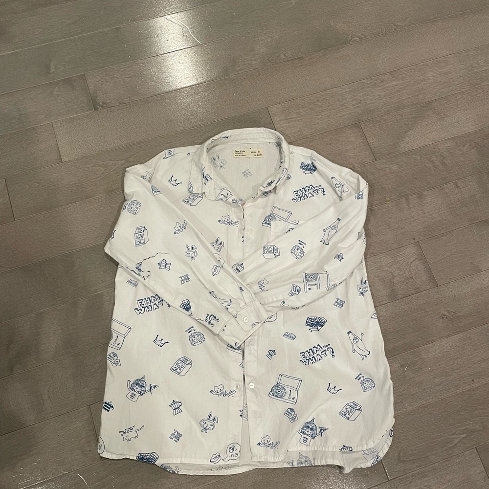 In Excellent Condition Girls Zara Button Down long Sleeve Shirt, sz 8